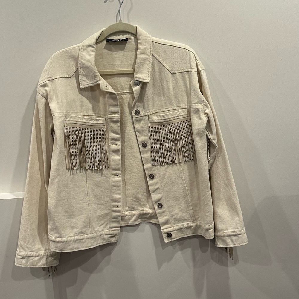 Fringe & Sparkle Denim Jacket